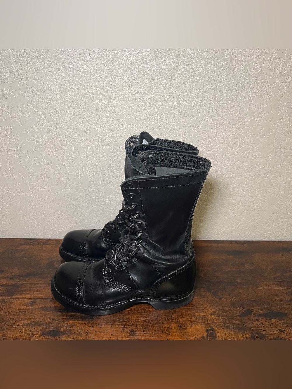 CORCORAN 10" Original Combat Jump Boots in Black Leather